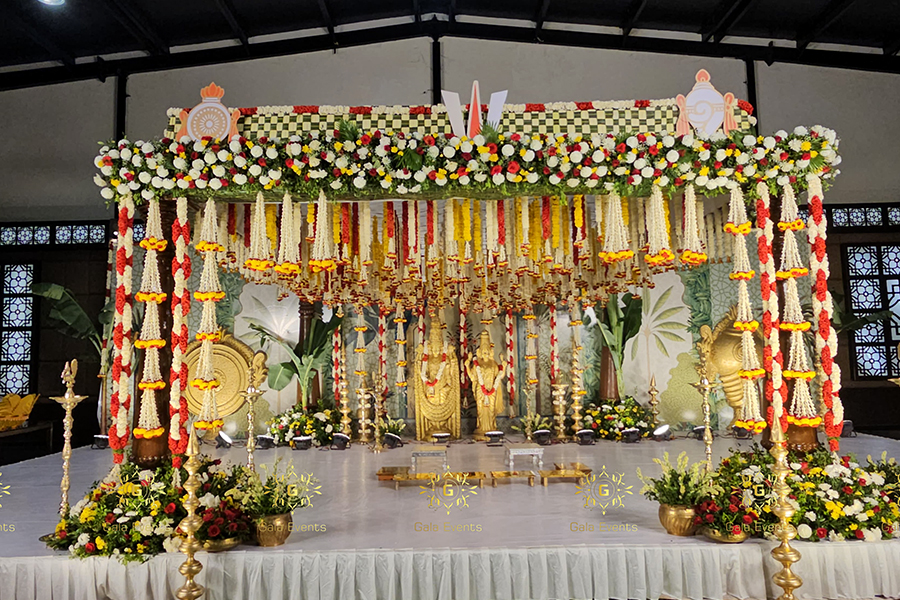 Elegant wedding setup