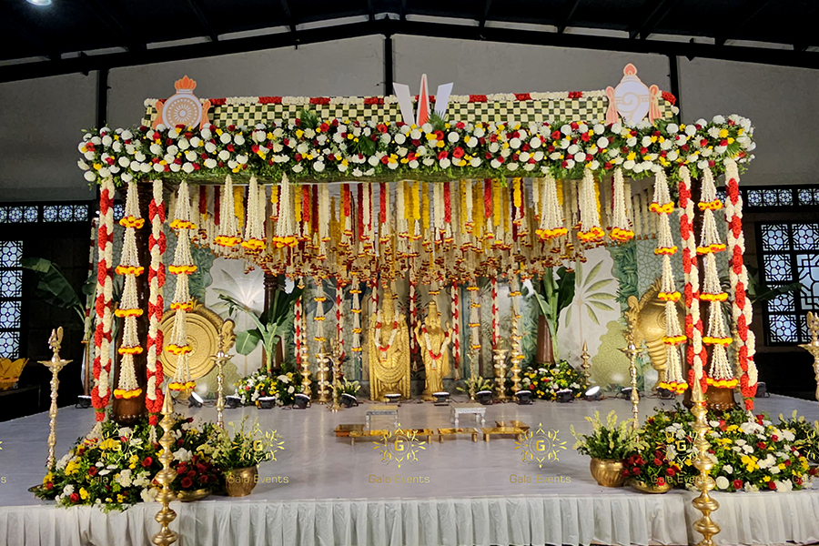 Elegant wedding setup